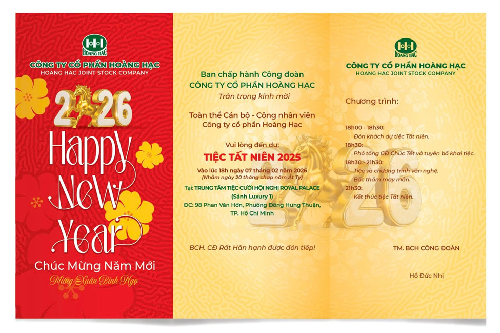 INVITATION TO THE YEAR-END PARTY OF HOANG HAC 2025